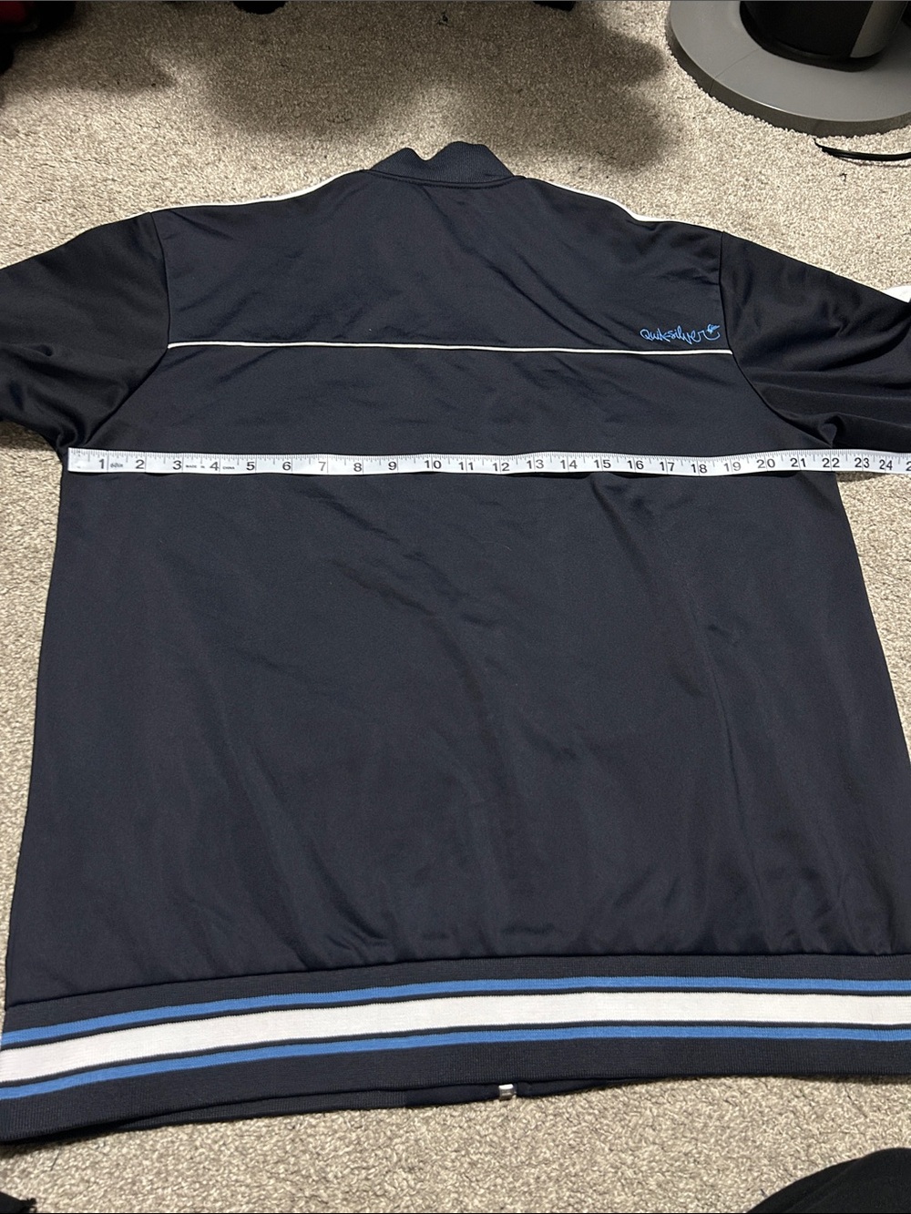 2000s Quiksilver Blue Zip Up Track Jacket Mens Medium Y2K - Picture 8 of 8